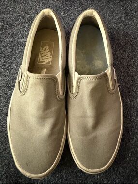 Vans Slip-On Canvas Sneakers in Grey for Men or Women